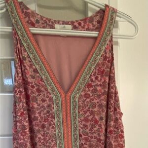 J. Jill Pink Floral Maxi Dress